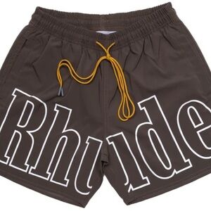 MEN’S RHUDE LOGO SWIM TRUNKS IN BLACK